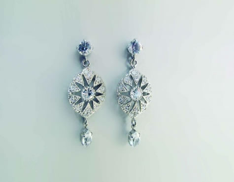 Charleston II Earrings - Bridal / Evening Wear - Couture Jewellery Collection from the Wedding Accessory Boutique