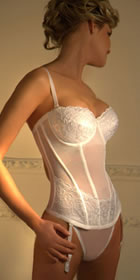 Anastasia Corset & Suspenders - Beautiful lingerie for the Bride on her Wedding day and to look stunning on her honeymoon -  code:- Northumberland