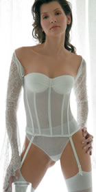 Bridal Lingerie Set 15 - Beautiful Italian Designer Wedding Lingerie - Available from online shop of The Wedding Accessory Boutique - Bridal Lingerie Set 15 includes Corsets &  String Pants (Briefs) - Well suited to Wedding Dresses with Bustier Bodice - Shop online with Wedding Acessories Boutique