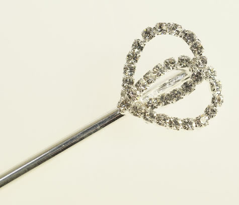 French Tiaras & Jewellery - Double Heart Hair Pin Design 189 - from Wedding Accessories Boutique online Shop for Chatham Kent