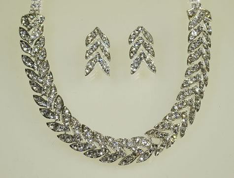 French Tiaras & Jewellery - Necklace & Earrings Set Design 338 - from Wedding Accessories Boutique online Shop for Dover Kent