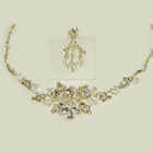 French Tiaras & Jewellery - Davina Silver or Gold  Necklace & Earrings 405 from the Wedding Accessories Boutique