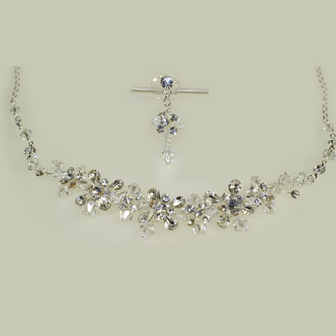 French Tiaras & Jewellery - Davina Necklace & Earrings 400 - from Wedding Accessories Boutique online Shop for Margate Kent